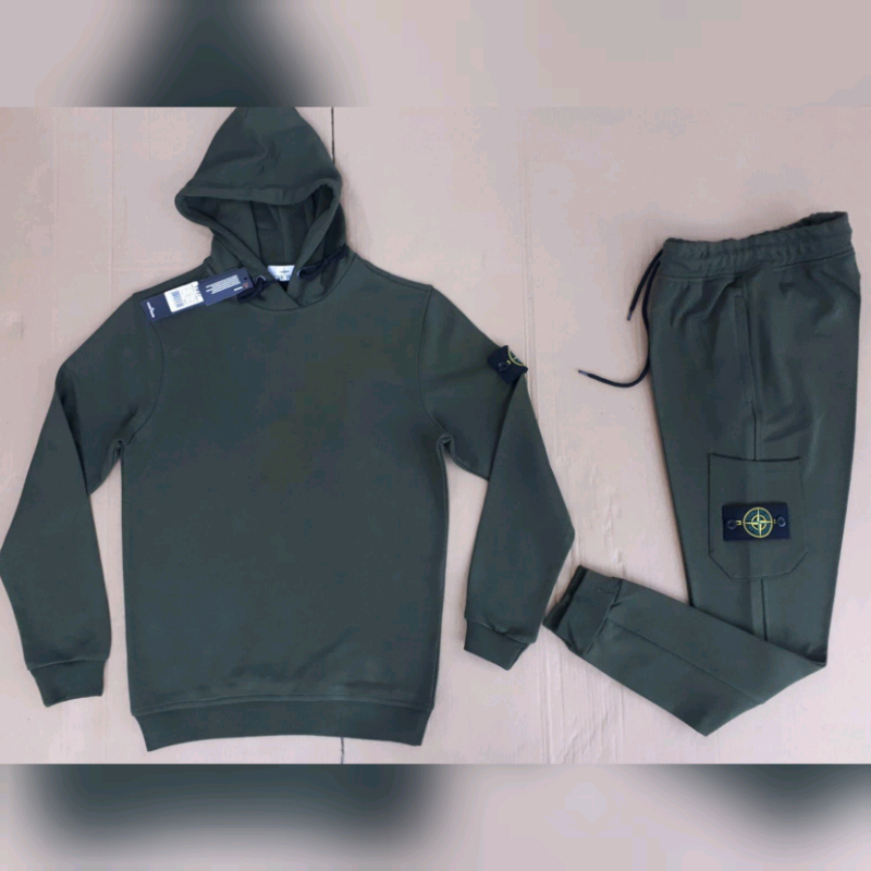 khaki stone island tracksuit